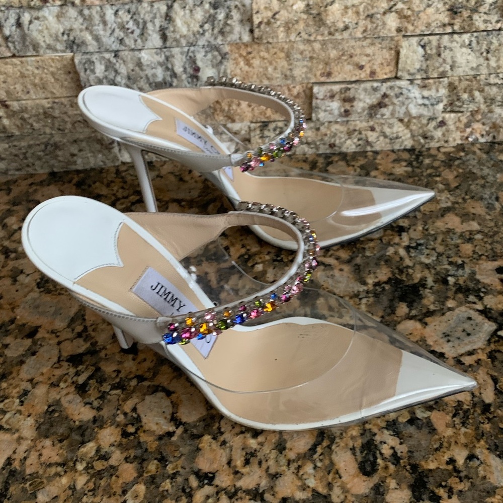 Jimmy Choo‎ Bing 100 Embellished PVC shoes - Picture 5 of 10